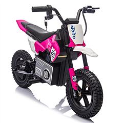 24V Kids Electric Motocross Ride On Motorcycle, 200W High Speed Hub Motor Dirt Bike Toy with Rear Shock Absorber, Adjustable Speed, LED Breathing Ligh