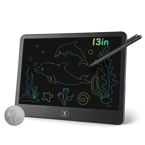 LCD Writing Tablet for Kids, Reusable Doodle Board with Stylus & Lock Function, One-Touch Erase Drawing Pad for Boys Girls Toddler Travel Learning Toy