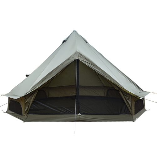 13.1FT Oxford Bell Tent for Family Camping Spacious Yurt Tent with Stove Jack, 4 Season Glamping Shelter, Waterproof Oxford Hot Tent for 4-8 People