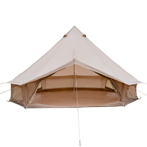13.1FT Oxford Bell Tent for Family Camping Spacious Yurt Tent with Stove Jack, 4 Season Glamping Shelter, Waterproof Oxford Hot Tent for 4-8 People