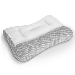 2Pcs Ergonomic Bed Pillow Breathable Mesh Pillow for Neck Support Dual Height Design Down Alternative Pillow for Side Back Sleepers