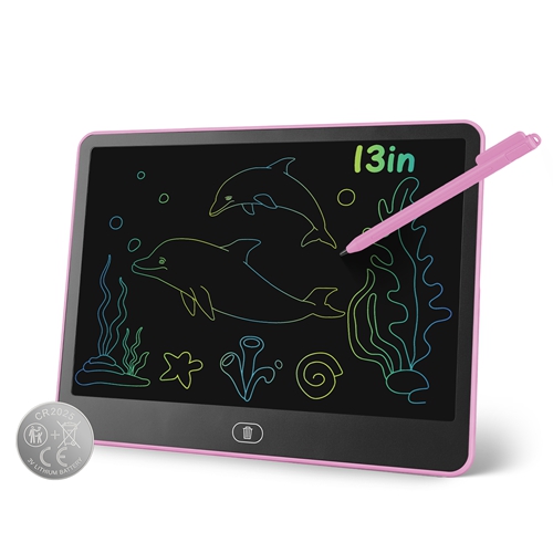 LCD Writing Tablet for Kids, Reusable Doodle Board with Stylus & Lock Function, One-Touch Erase Drawing Pad for Boys Girls Toddler Travel Learning Toy