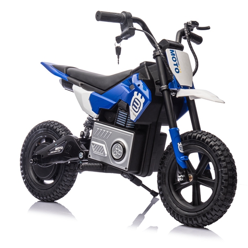 24V Kids Electric Motocross Ride On Motorcycle, 200W High Speed Hub Motor Dirt Bike Toy with Rear Shock Absorber, Adjustable Speed, LED Breathing Ligh