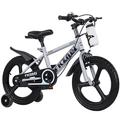 16 Inch Kids Bike with Training Wheels, Children\'s Bicycle with Magnesium Alloy Wheels, Dual U-Brakes, Adjustable Quick-Release Seat, Water Bottle & 