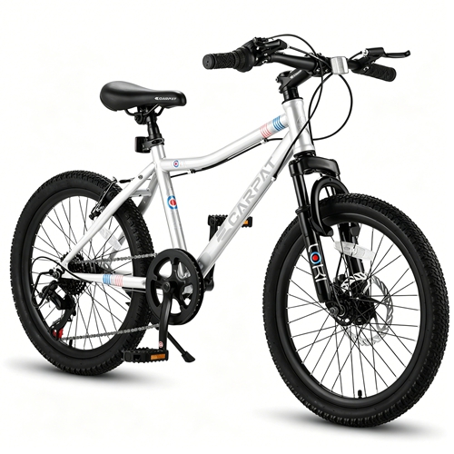 Forbidden to Sell on Temu 20 Inch Kids Mountain Bike, 7-Speed Boys Girls Bicycle with Front Suspension, Disc & V-Brake, Steel Frame Children\'s Bike f