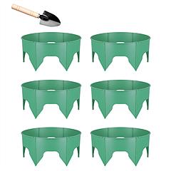 6Pcs 10in Planting Grow Rings Adjustable for Outdoor Plants Interlocking PP Plant Protection Rings with Hand Shovel Deep Watering Plant Guards for Veg