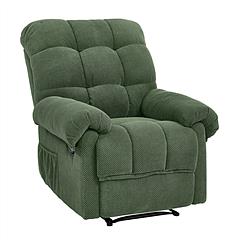 Modern Fabric Reclining Lounge Chair, Overstuffed Recliner Chair with Adjustable Backrest and Footrest, Padded Armrests, Ergonomic Single Sofa Chair f