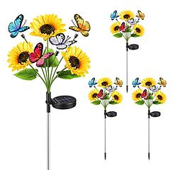 Solar Sunflower Lights Outdoor Waterproof Warm White Solar Landscape Lights with 2 Lighting Modes IP44 Decorative Solar Flower Lights for Yard Patio P Solar Sunflower Lights Outdoor Waterproof Warm White Solar Landscape Lights with 2 Lighting Modes IP44 Decorative Solar Flower Lights for Yard Patio P