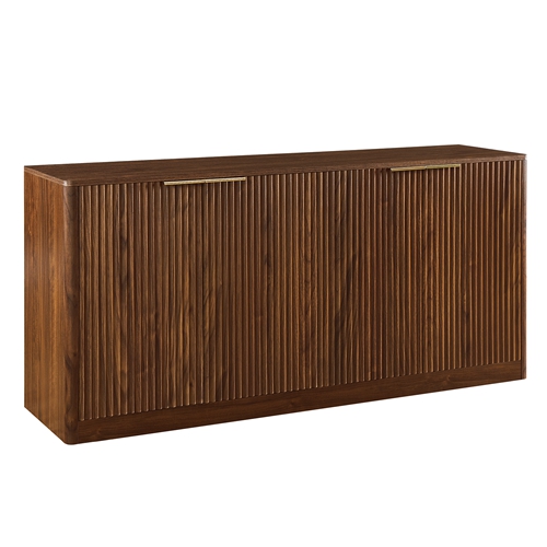 Forbidden to Sell on Wayfair Modern Fluted Sideboard Cabinet with 4 Doors Wavy Storage Cabinet with Large Invisible Storage Buffet Cabinet TV Stand Ac