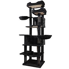 68in Multi-Level Cat Tree Tower with Hammocks, Cat Condo, Hanging Basket, Removable Cushions & Sisal Scratching Posts, Plush Cat Activity Center for I