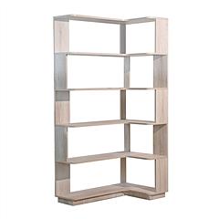 5-Tier L-Shaped Corner Bookshelf, 35.43