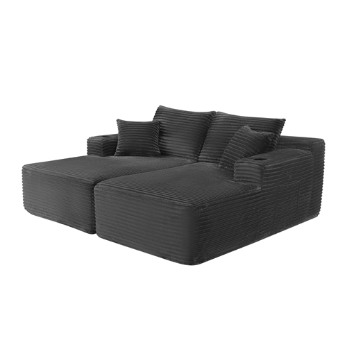 <strong><span style="color:red;">Prohibited Platform: AliExpress</span></strong>
Modern Sectional Couch with Double Chaise Lounge, Plush Fabric Sofa 