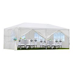 20′L × 10′W × 8.2′H Outdoor Waterproof Canopy Gazebo Patio Party Tent with 4 Window Sidewalls, 2 Zipper Walls for Wedding, Backyard Event & Temporary 