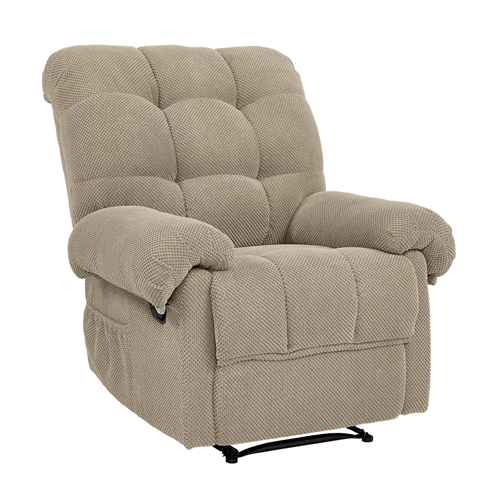 Modern Fabric Reclining Lounge Chair, Overstuffed Recliner Chair with Adjustable Backrest and Footrest, Padded Armrests, Ergonomic Single Sofa Chair f