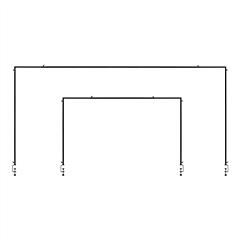 1Pc Over The Table Rod Stand with Clamps 32