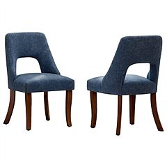 Chenille Dining Chairs Set of 2, Upholstered Side Chairs with Curved Solid Rubberwood Legs for Dining Room Kitchen Chenille Dining Chairs Set of 2, Upholstered Side Chairs with Curved Solid Rubberwood Legs for Dining Room Kitchen