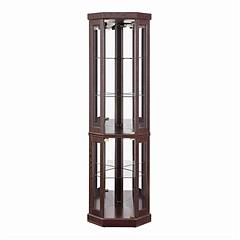 5-Tier Lighted Corner Curio Display Cabinet Adjustable Glass Display Case with Light Bulb Anti-Tipping Hardware for Collectibles, Wine & Decor 5-Tier Lighted Corner Curio Display Cabinet Adjustable Glass Display Case with Light Bulb Anti-Tipping Hardware for Collectibles, Wine & Decor