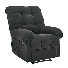 Modern Fabric Reclining Lounge Chair, Overstuffed Recliner Chair with Adjustable Backrest and Footrest, Padded Armrests, Ergonomic Single Sofa Chair f