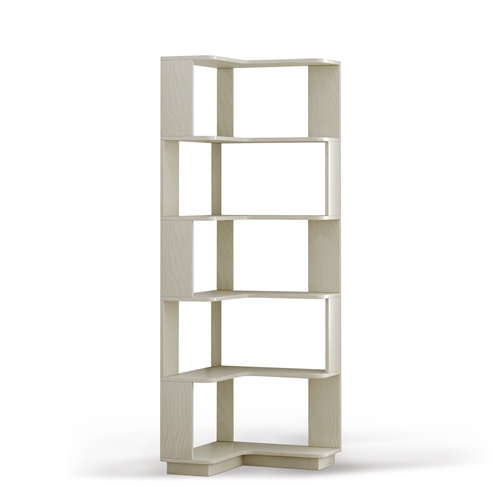 6 Tier Freestanding L-Shaped Corner Bookshelf For Living Room, Bedroom, Wooden Bookcase with anti-drop panle & anti tipping device, Display shelf Open