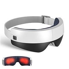 Eye Massager with Heat Air Compression & Vibration Voice Control 4 Massage Modes Wireless Music Playback Foldable Eye Massage Mask with Adjustable Int