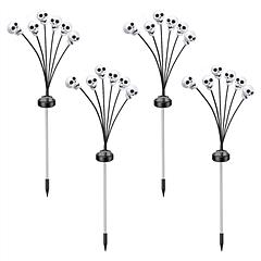 4 Packs Solar Skull Lights Outdoor Halloween Decorations Solar Powered with 6 Skull Heads 2 Lighting Modes IP45 Waterproof Halloween Yard Lights for L 4 Packs Solar Skull Lights Outdoor Halloween Decorations Solar Powered with 6 Skull Heads 2 Lighting Modes IP45 Waterproof Halloween Yard Lights for L