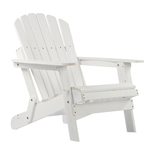 1Pc Oversized Folding Adirondack Chair with Pre-Assembled Backrest & Seat Board 220 lbs Capacity Hemlock Wood Patio Chair for Garden Backyard Porch Po