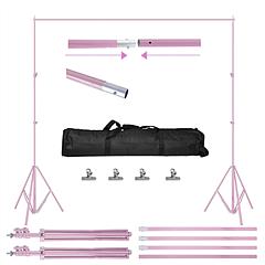 6.5 x 10ft Photo Video Studio Backdrop Background Stand Adjustable Heavy Duty Photography Backdrop Support Stand Set with Carrying Bag Clamps