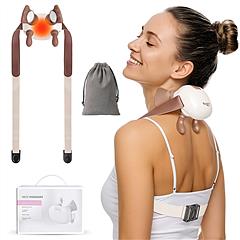 Human-Like Neck Massager With Heat Cordless Neck Massager for Pain Relief Deep Tissue Shiatsu Massager for for Neck Shoulders Back Legs